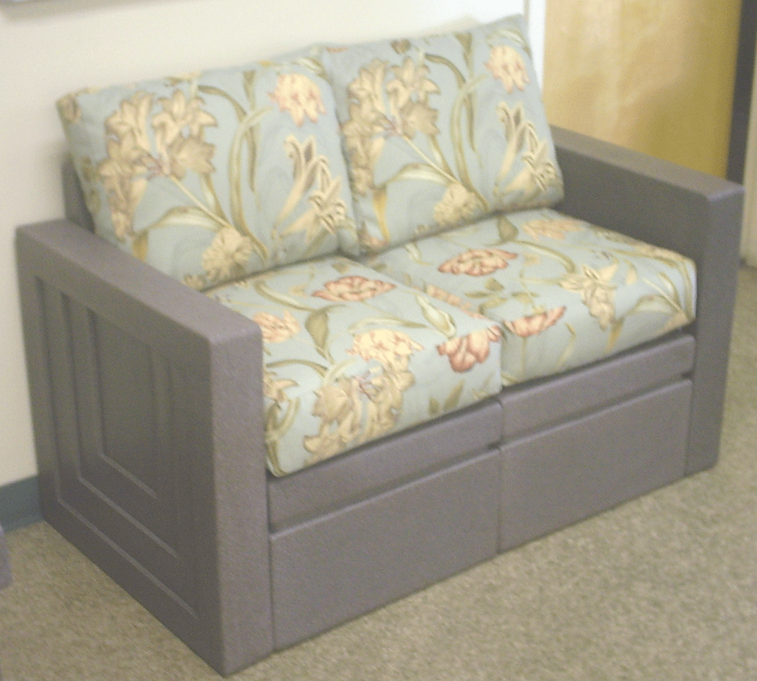 Custom Rotomolded Love Seat with Cushions